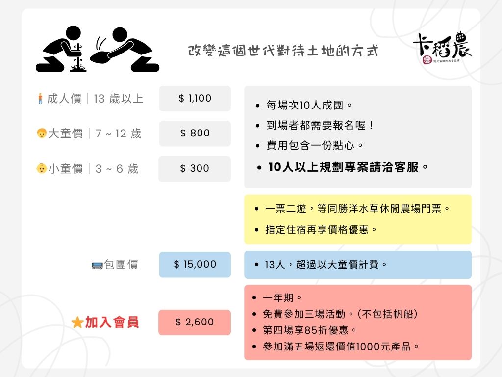 20250911 篝火遊程價目表